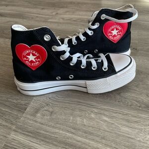 Converse platform high tops size 7